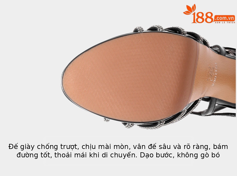 Sandal cao gót nữ hở mũi đính đá pha lê gót nhọn 10–13 cm — Đen Cao gót 10cm, Champagne Cao gót 10cm, Bạc Cao gót 10cm, Đen Cao gót 13cm chi tiết 13