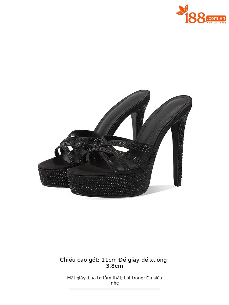 Đen Cao Gót 11cm