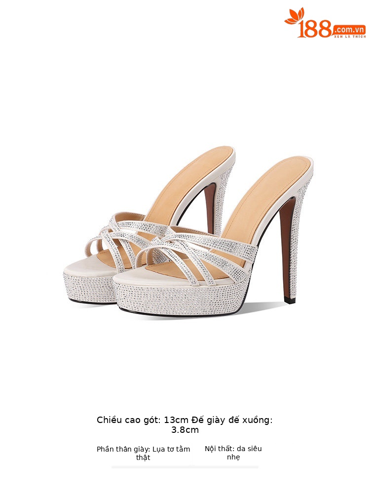 Trắng Ngà Cao Gót 13cm