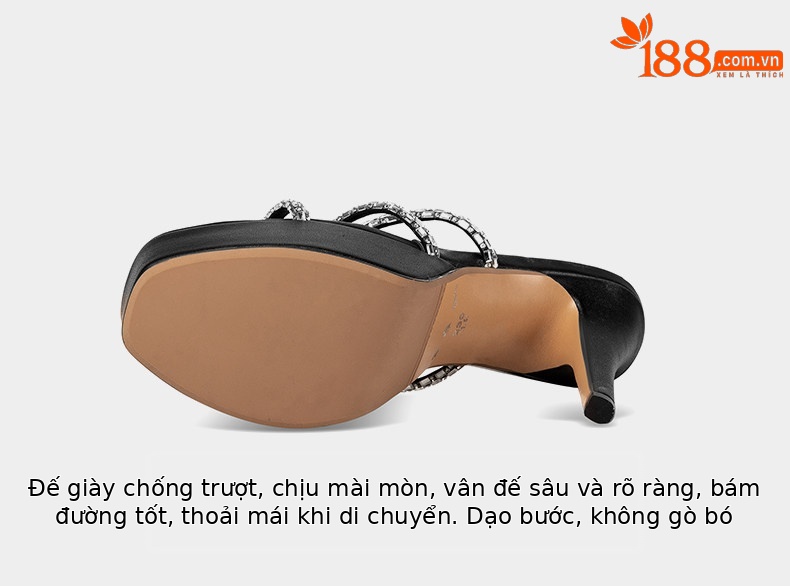 Sandal cao gót nữ hở mũi đính đá quai mảnh gót nhọn 6-8cm — Giày nhọn đen 35847-1, Giày nhọn trắng 35847-1, Black (Thick Heel) 35647-1, White (Thick Heel) 35647-1 chi tiết 13