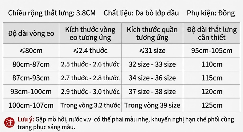 Thắt Lưng Nam Da Bò Khóa Kim Loại Đồng Nguyên Chất Phong Cách Cổ Điển Màu Nâu chi tiết 3