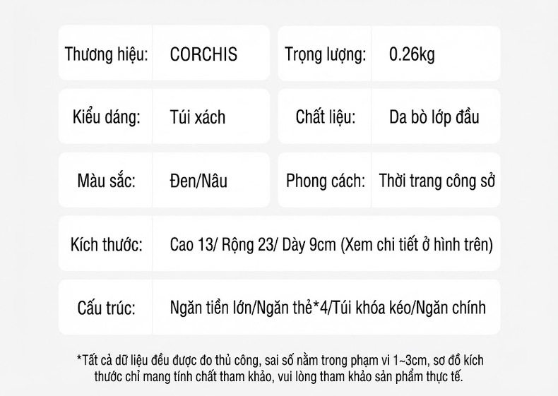 Túi Cầm Tay Nam Da Bóng Thời Trang Công Sở Nhiều Ngăn Màu Nâu chi tiết 2