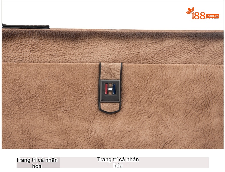 Túi Clutch Nam Da Bò Cầm Tay Khóa Zip Phong Cách Retro Công Sở Màu Nâu, Xanh Navy chi tiết 21