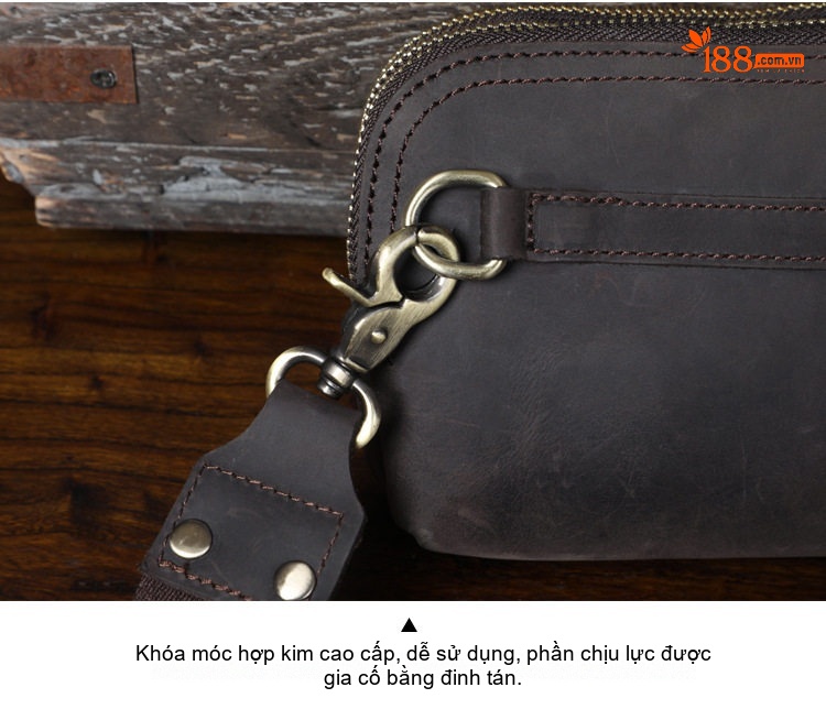 Túi Đeo Chéo/Đeo Vai/Đeo Hông Đa Năng Phong Cách Tối Giản Màu Nâu, Xám chi tiết 15