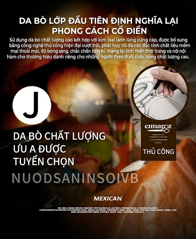 Túi Đeo Chéo/Đeo Vai Nam Da Bò Thật Dáng Công Sở Cổ Điển Màu Nâu, Đen chi tiết 2
