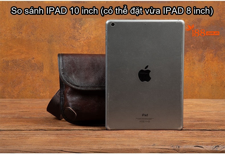 Túi Đeo Chéo/Đeo Vai Nam Da Thật Phong Cách Retro Màu Nâu Đậm, Nâu Vừa chi tiết 9