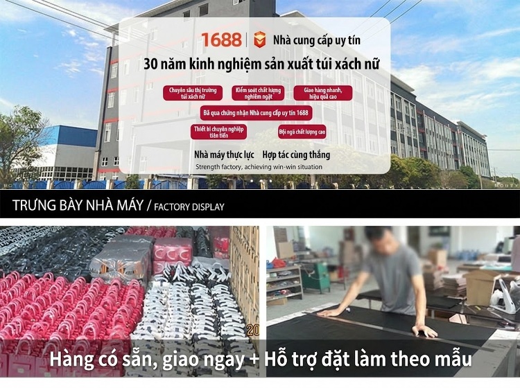 Túi Đeo Chéo/Đeo Vai Nữ Da Bóng Form Hộp Chữ Nhật Lớn Màu Kem, Đen, Nâu chi tiết 1