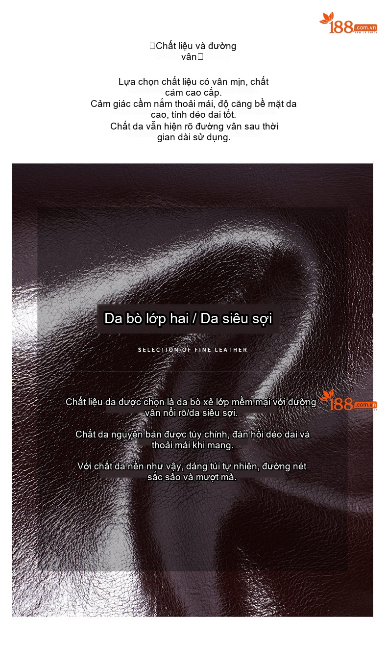 Túi Đeo Chéo/Đeo Vai Nữ Da Thật Sức Chứa Lớn Phong Cách Tối Giản Màu Nâu Đỏ chi tiết 10