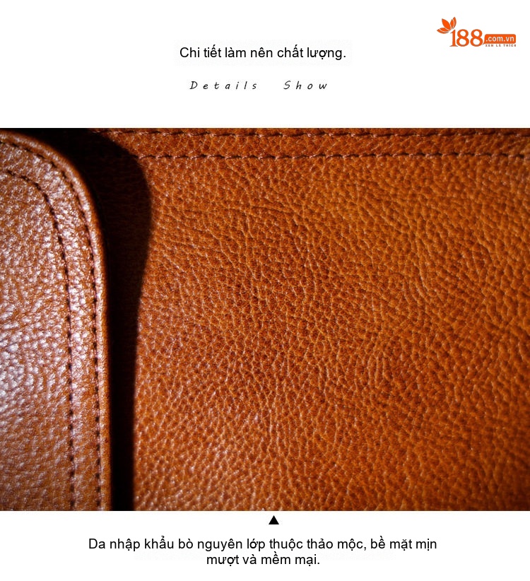 Túi Đeo Chéo Mini Nam Da Thật Túi Đựng Điện Thoại Da Bò Màu Nâu, Đen chi tiết 12