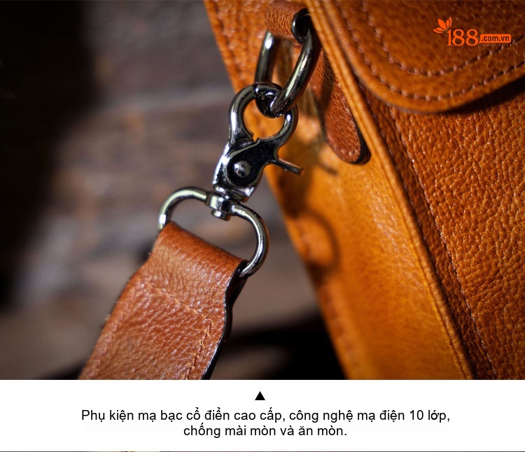 Túi Đeo Chéo Mini Nam Da Thật Túi Đựng Điện Thoại Da Bò Màu Nâu, Đen chi tiết 13