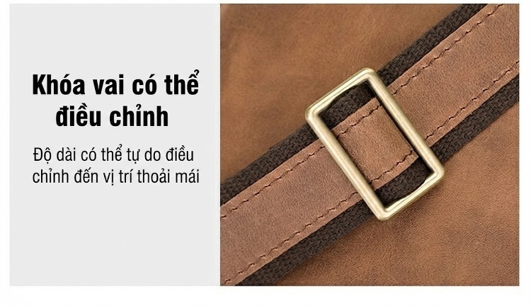 Túi Đeo Chéo Nam Da Bò Cao Cấp, Túi Đựng Ipad, Túi Messenger Da Thật, Túi Du Lịch Màu Đen chi tiết 14