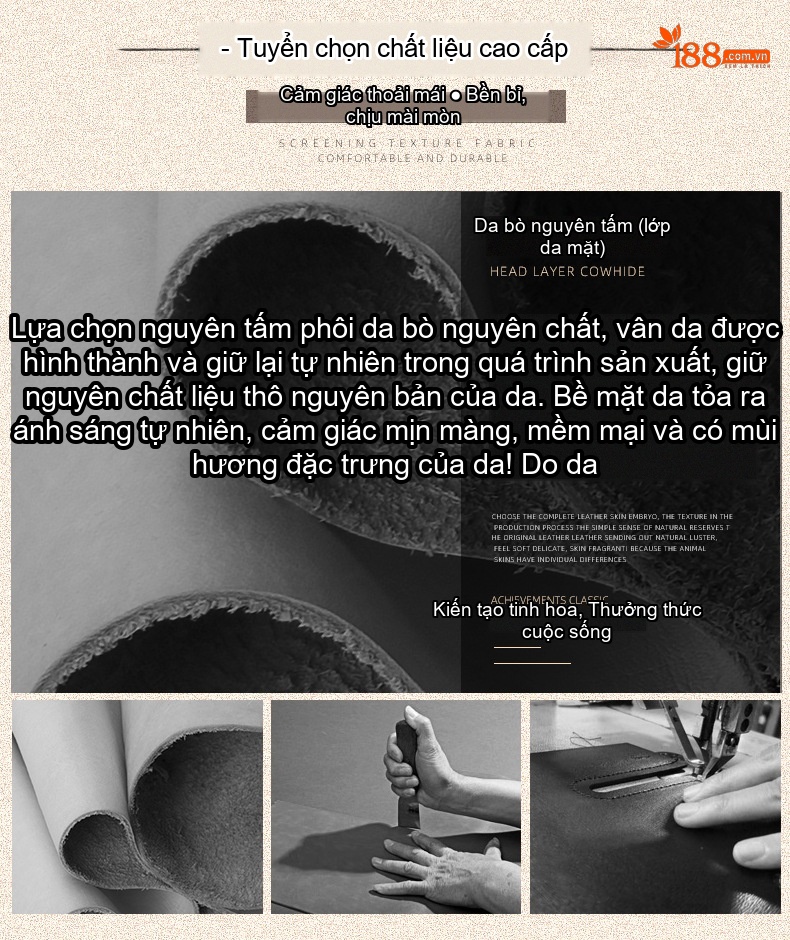 Túi Đeo Chéo Nam Da Bò Công Sở Vintage Dung Tích Lớn Màu Xanh, Nâu, Xám chi tiết 3