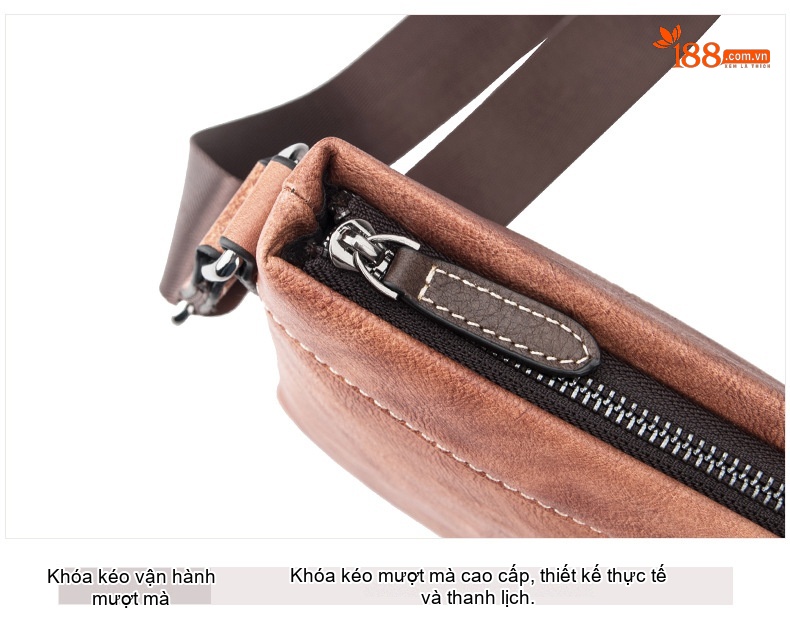 Túi Đeo Chéo Nam Da Bò Công Sở Vintage Dung Tích Lớn Màu Xanh, Nâu, Xám chi tiết 20