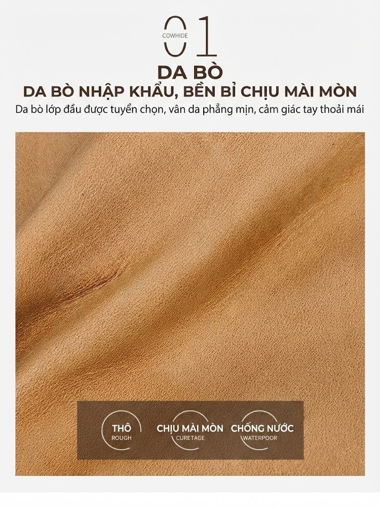 Túi Đeo Chéo Nam Da Bò Đeo Vai Phong Cách Retro Âu Mỹ Màu Nâu chi tiết 6