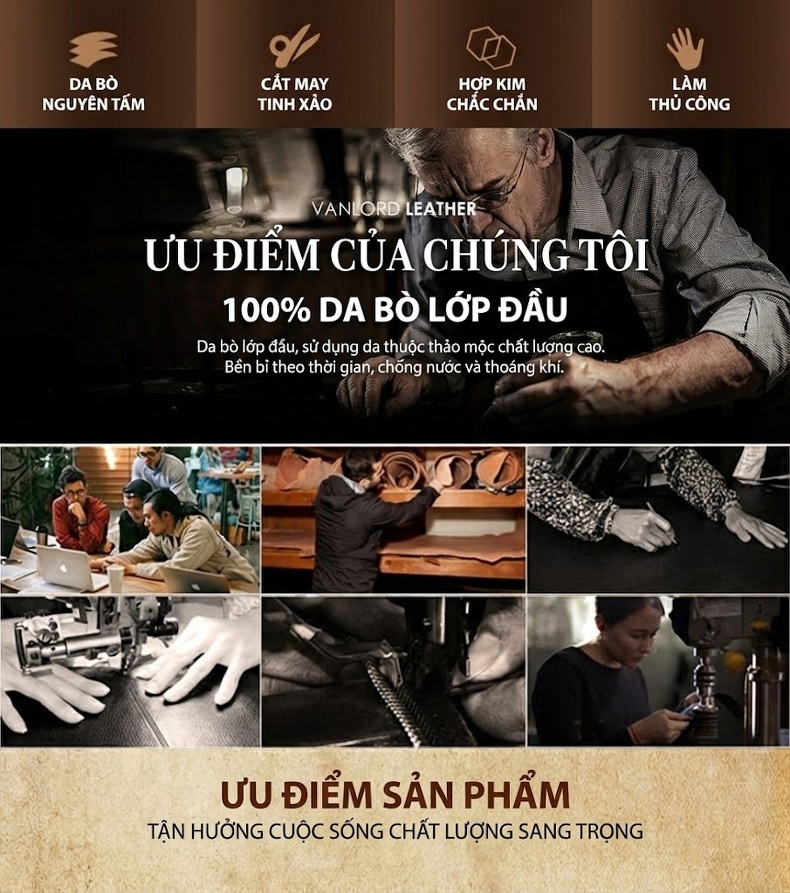 Túi Đeo Chéo Nam Da Bò Lớn Vintage Phong Cách Âu Mỹ chi tiết 2