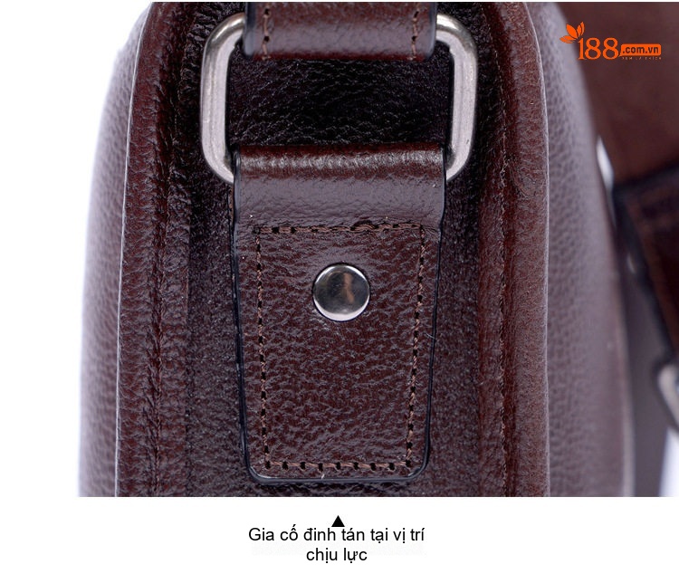 Túi Đeo Chéo Nam Da Bò Lớp Đầu Phong Cách Retro Thủ Công Tối Giản Màu Nâu chi tiết 8