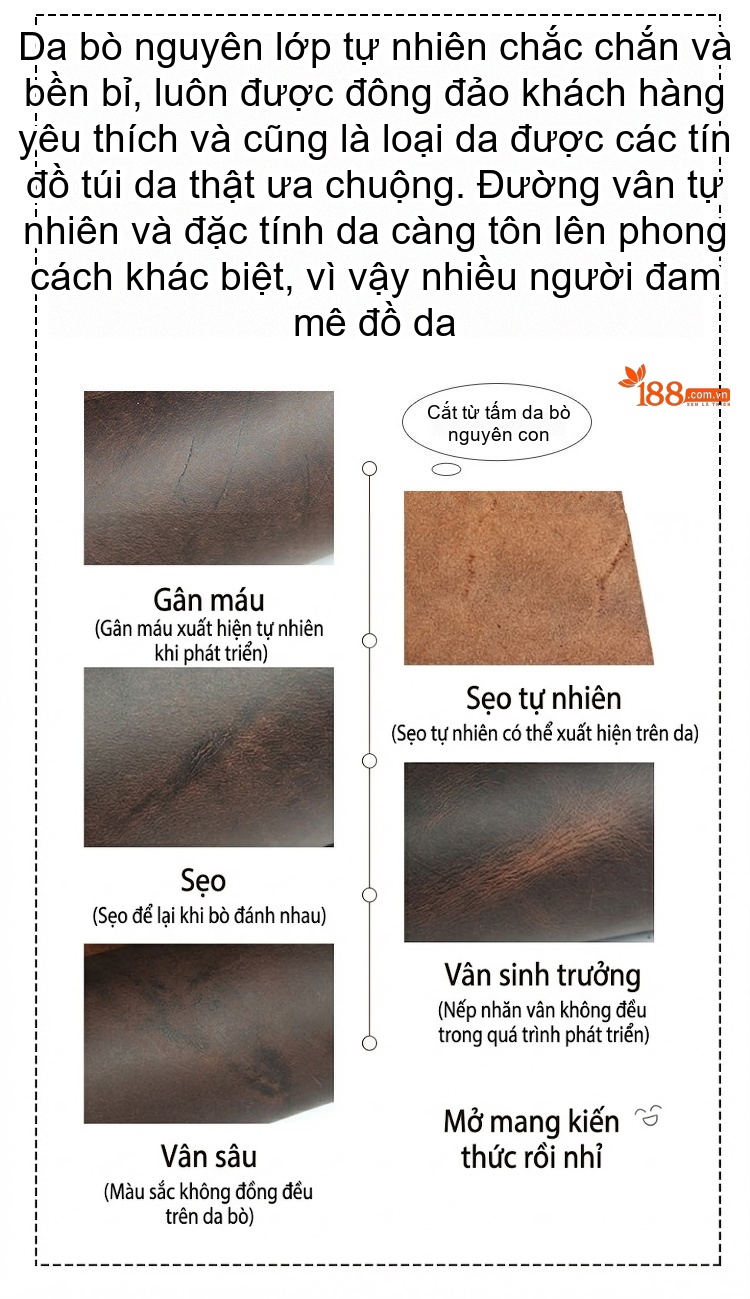 Túi Đeo Chéo Nam Da Bò Mini Bền Bỉ Phong Cách Retro Đựng Điện Thoại Màu Nâu chi tiết 1