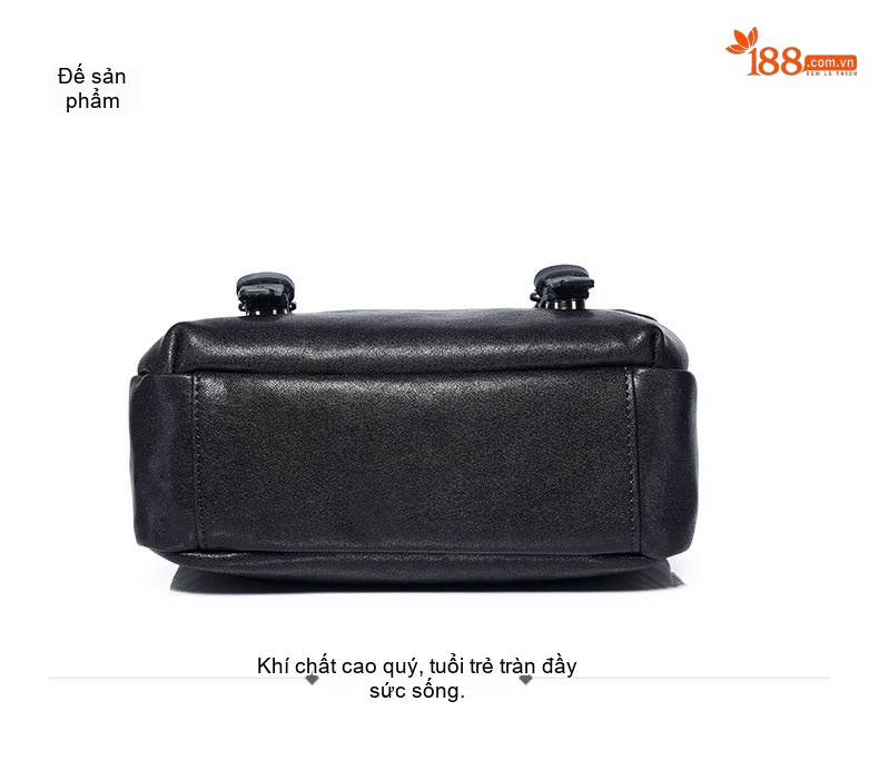 Túi Đeo Chéo Nam Da Bò Một Lớp, Túi Đeo Vai Nam Da Thuộc Thực Vật Thủ Công, Túi Đựng Ipad Ngang Màu Đen chi tiết 23