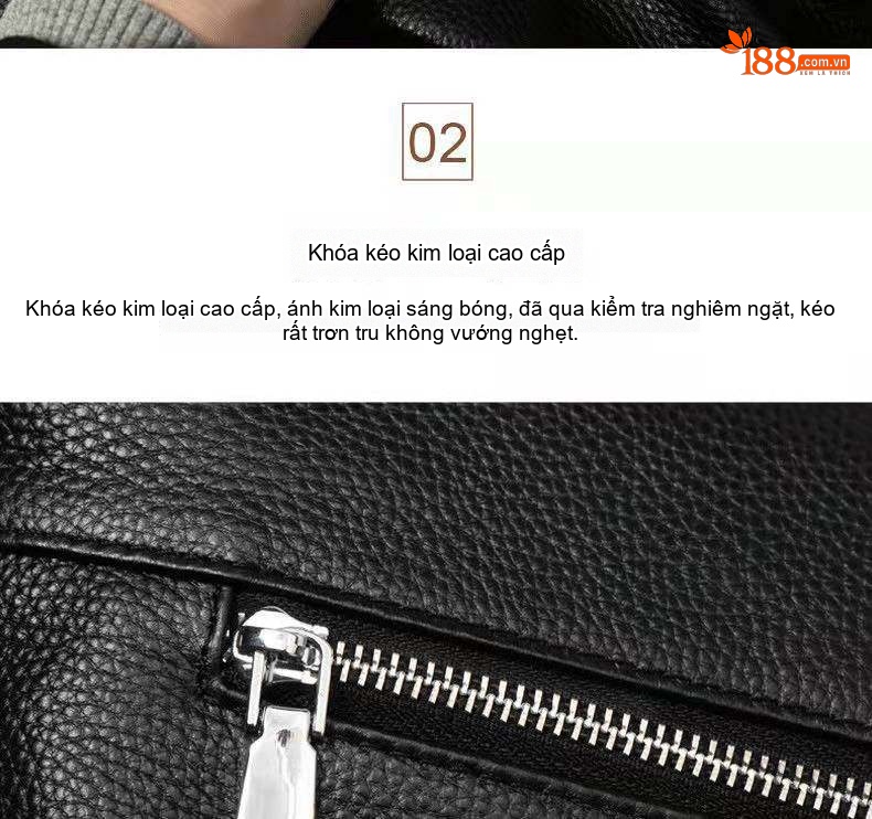 Túi Đeo Chéo Nam Da Bò Ngang Dáng Mềm Mại Phong Cách Thời Trang Màu Đen chi tiết 19