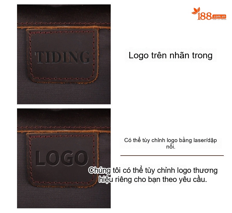 Túi Đeo Chéo Nam Da Bò Phong Cách Retro Chiến Thuật Ngoài Trời Màu Nâu, Đen, Xanh Navy, Xanh Lá... chi tiết 3