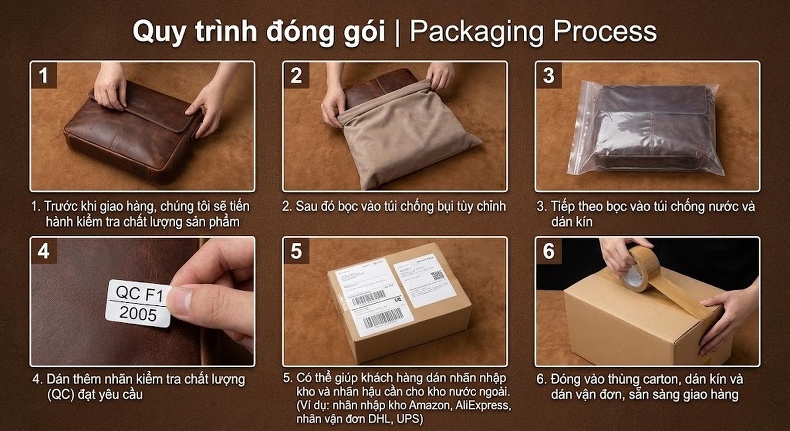Túi Đeo Chéo Nam Da Bò Retro Đựng Ipad Màu Nâu chi tiết 40