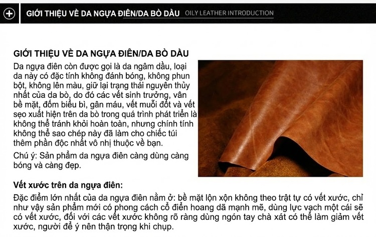 Túi Đeo Chéo Nam Da Bò Sáp Khóa Cài Phong Cách Âu Mỹ chi tiết 10