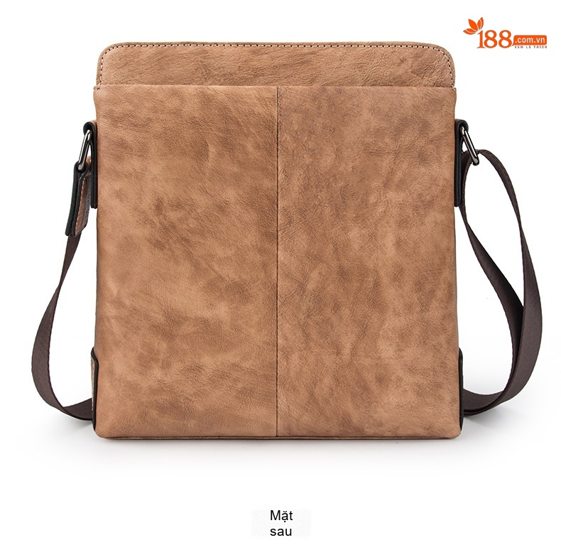 Túi Đeo Chéo Nam Da Bò Thật Mini Retro Màu Nâu, Xanh Navy chi tiết 11