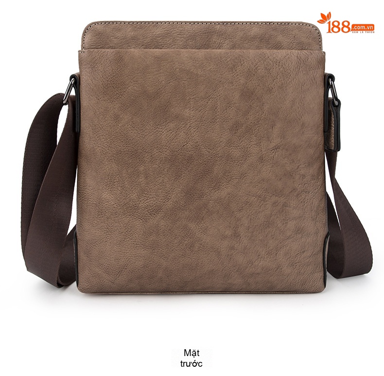 Túi Đeo Chéo Nam Da Bò Thật Mini Retro Màu Nâu, Xanh Navy chi tiết 16