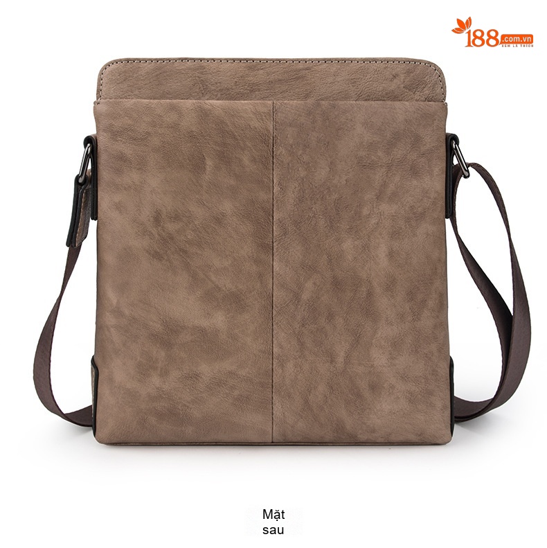 Túi Đeo Chéo Nam Da Bò Thật Mini Retro Màu Nâu, Xanh Navy chi tiết 17