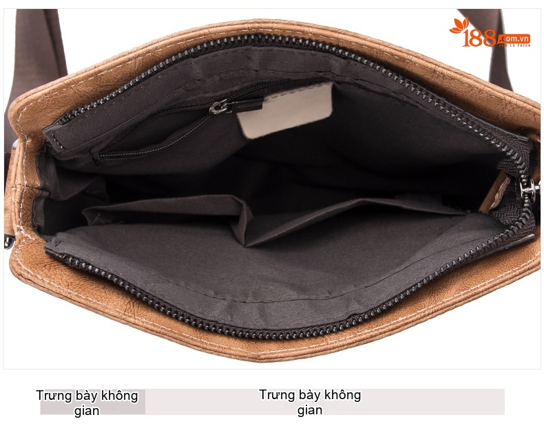 Túi Đeo Chéo Nam Da Bò Thật Mini Retro Màu Nâu, Xanh Navy chi tiết 22