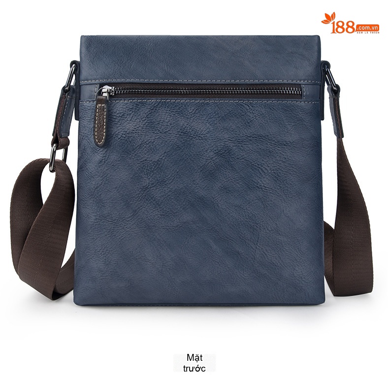 Túi Đeo Chéo Nam Da Bò Thật Phong Cách Retro, Túi Đựng Ipad Màu Nâu, Xanh Navy chi tiết 17