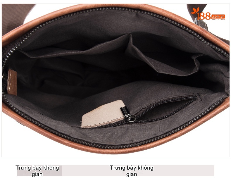 Túi Đeo Chéo Nam Da Bò Thật Phong Cách Retro, Túi Đựng Ipad Màu Nâu, Xanh Navy chi tiết 22
