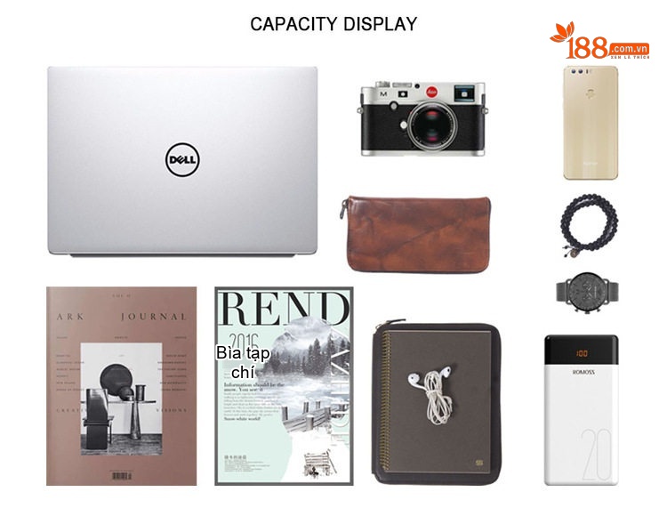 Túi Đeo Chéo Nam Da Bò Thật Phong Cách Retro, Túi Đựng Laptop 14 Inch Màu Nâu chi tiết 12