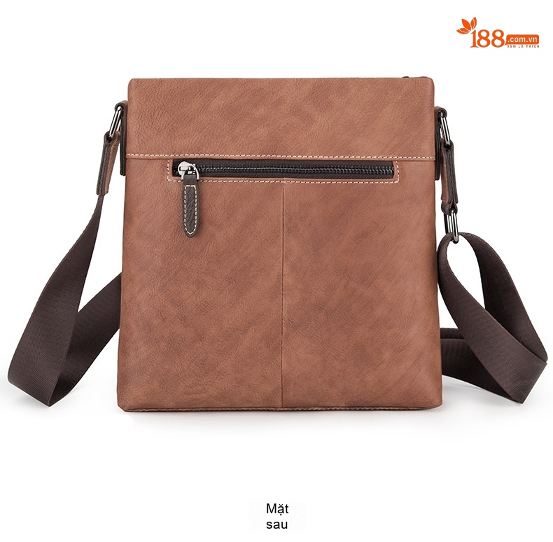 Túi Đeo Chéo Nam Da Bò Thủ Công Vintage Màu Nâu, Xám, Xanh Dương chi tiết 12