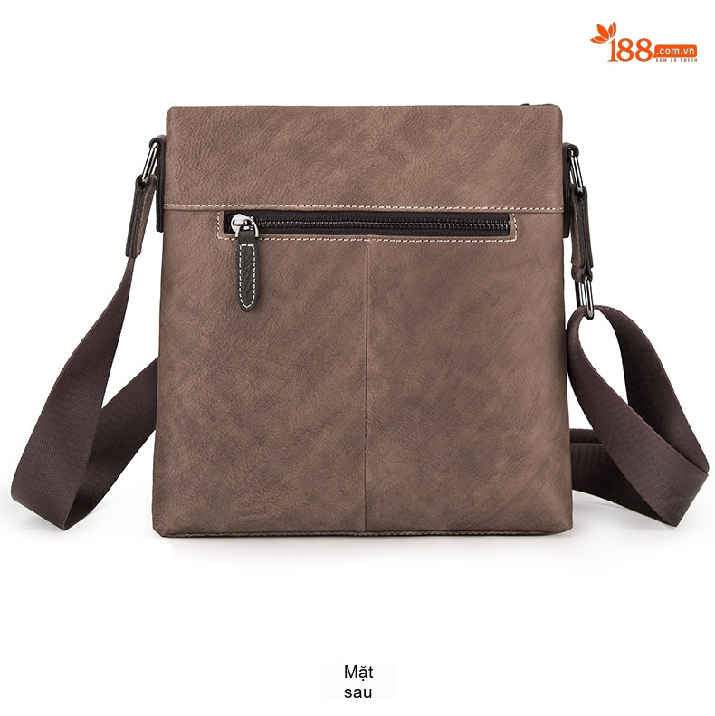 Túi Đeo Chéo Nam Da Bò Thủ Công Vintage Màu Nâu, Xám, Xanh Dương chi tiết 18