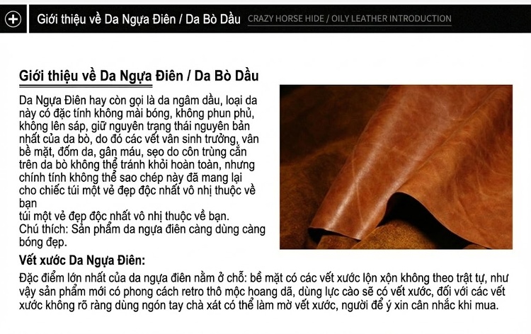 Túi Đeo Chéo Nam Da Bò Vintage Đựng Laptop 13 Inch Màu Nâu chi tiết 1