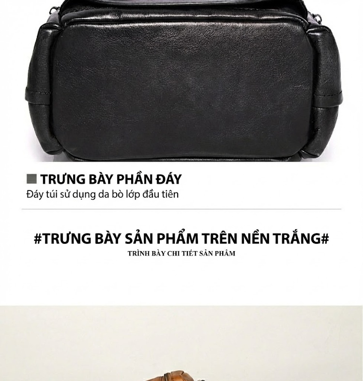 Túi Đeo Chéo Nam Da Bò Vintage Thời Trang Màu Nâu, Đen chi tiết 9