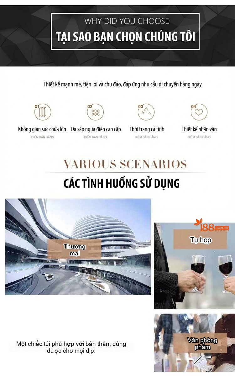Túi Đeo Chéo Nam Da Ngựa Điên Đựng Tài Liệu Công Sở Cỡ Lớn Màu Nâu Đen chi tiết 4