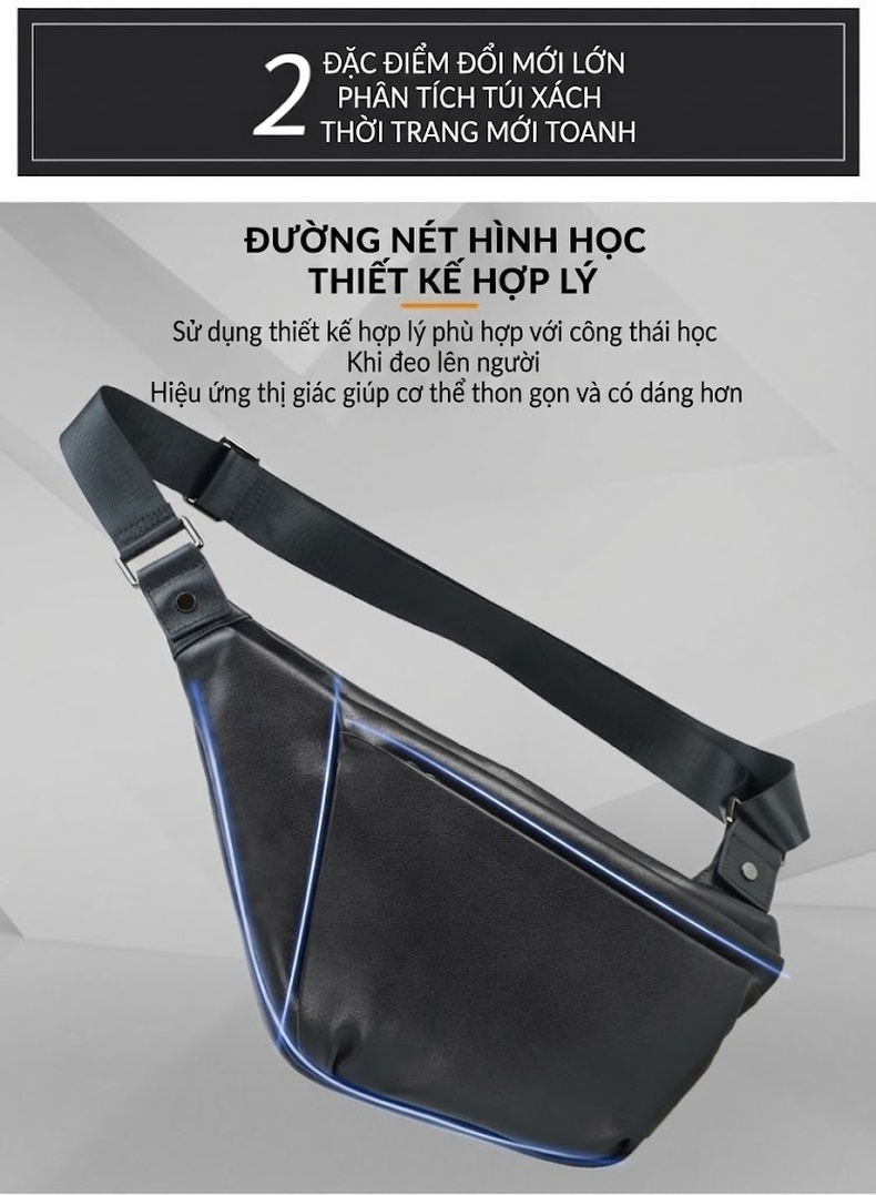 Túi Đeo Chéo Nam Da Thật Đa Năng Đựng iPad Phong Cách Thể Thao Đường Phố chi tiết 10