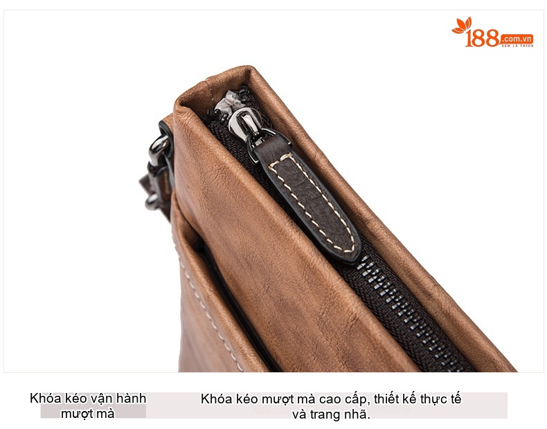 Túi Đeo Chéo Nam Da Thật Dáng Đứng Retro Túi Đeo Vai Nam Phong Cách Doanh Nhân Màu Nâu, Xanh Đen chi tiết 19