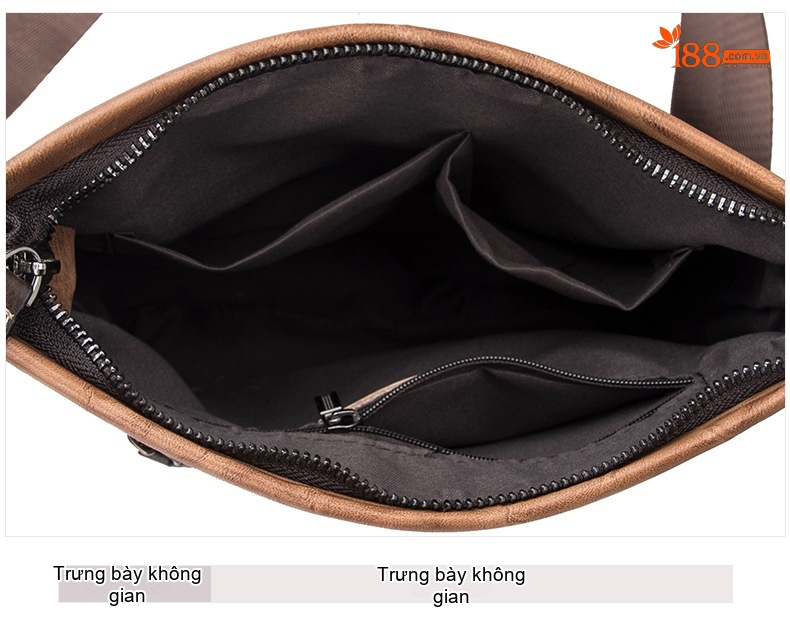 Túi Đeo Chéo Nam Da Thật Dáng Đứng Retro Túi Đeo Vai Nam Phong Cách Doanh Nhân Màu Nâu, Xanh Đen chi tiết 21