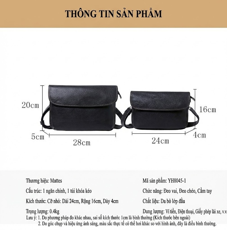 Túi Đeo Chéo Nam Da Thật Kiểu Ngang Họa Tiết Hổ Đầu Màu Đen chi tiết 9