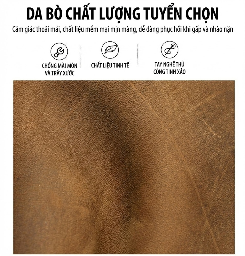 Túi Đeo Chéo Nam Da Thật MASIWEI Thời Trang Công Sở Màu Nâu chi tiết 11
