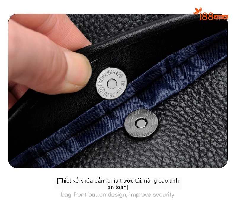 Túi Đeo Chéo Nam Da Thật Mềm Mại Kiểu Dáng Bổng Bềnh Thời Trang Công Sở Màu Đen chi tiết 37