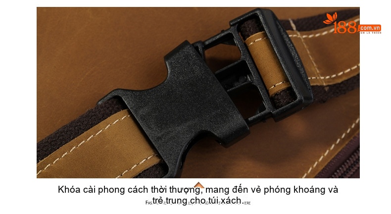 Túi Đeo Chéo Nam Da Thật Phong Cách Âu Mỹ Retro Dung Tích Lớn Màu Vàng Bò chi tiết 13