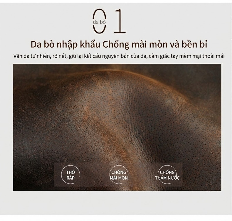 Túi Đeo Chéo Nam Da Thật Phong Cách Casual, Đựng Ipad, Khóa Nam Châm Màu Nâu chi tiết 3