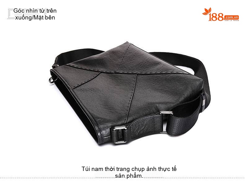 Túi đeo chéo nam da thật sức chứa lớn phong cách thể thao chi tiết 8