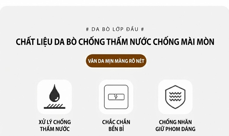 Túi Đeo Chéo Nam Da Thật Thời Trang, Đơn Giản, Dung Tích Lớn Màu Đen chi tiết 4