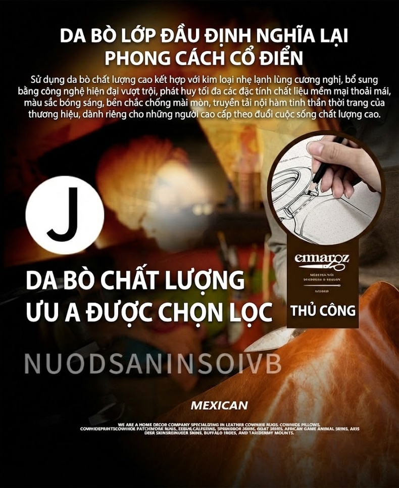 Túi Đeo Chéo Nam Da Thật Thủ Công Màu Nâu, Đen chi tiết 2