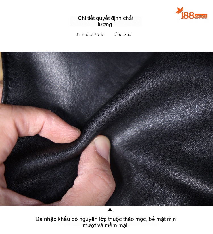 Túi Đeo Chéo Nam Da Thật Thủ Công Mini Đựng Điện Thoại Màu Đen, Nâu chi tiết 12